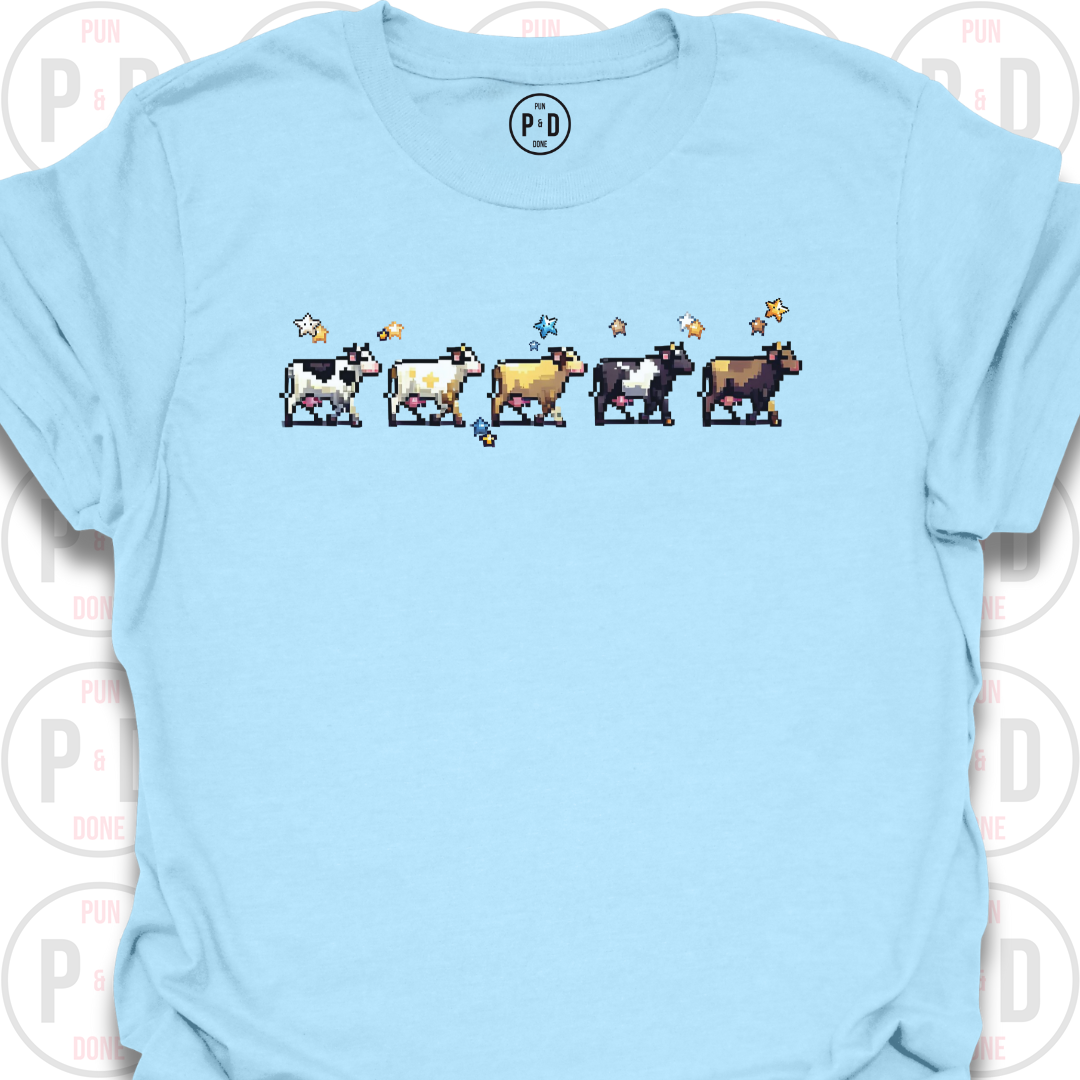8-Bit Cows, T-Shirt