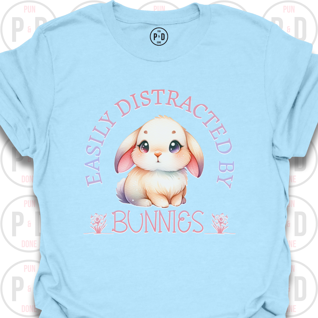 Easily Distracted by Bunnies, T-Shirt