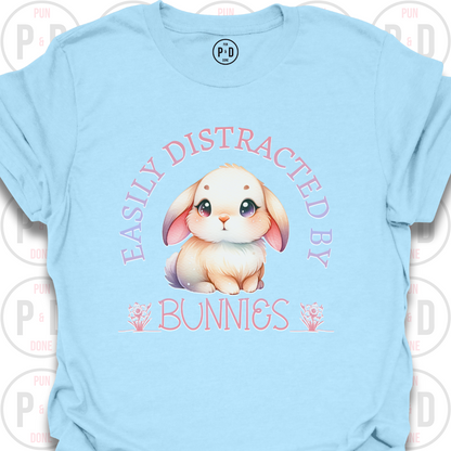 Easily Distracted by Bunnies, T-Shirt