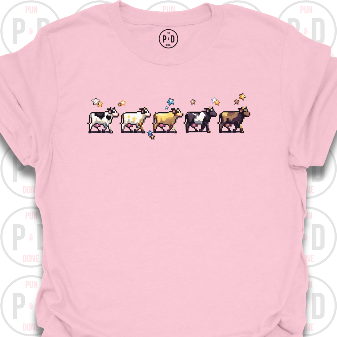 8-Bit Cows, T-Shirt
