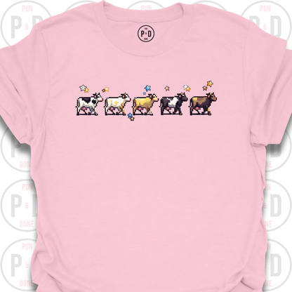 8-Bit Cows, T-Shirt
