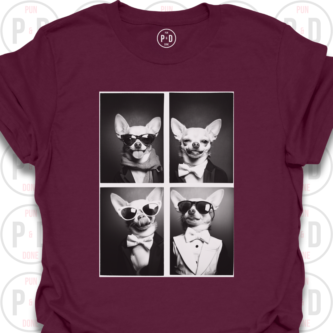 Retro Photobooth Chihuahuas, T-Shirt
