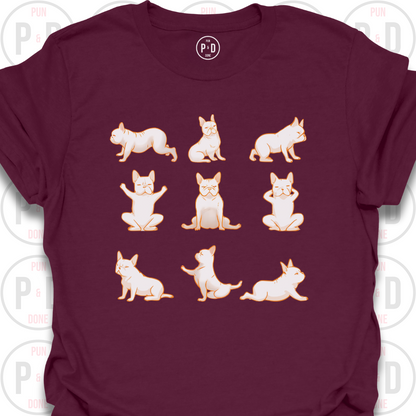Yoga Frenchie, T-Shirt