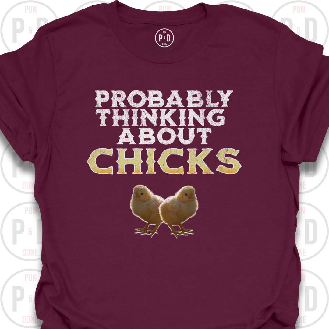 Probably Thinking About Chicks, T-Shirt