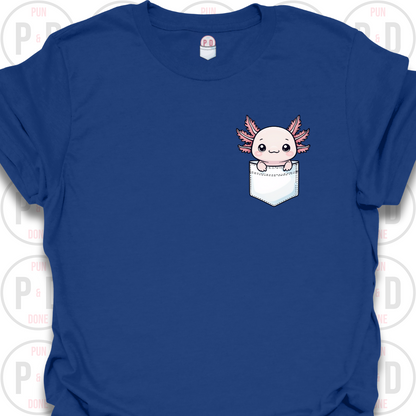 Peek-a-Boo Pocket, Axolotl, T-Shirt