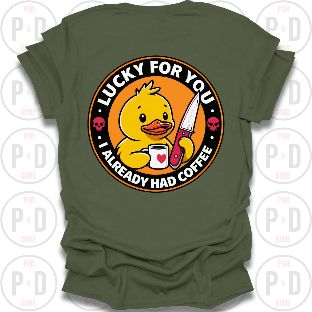 Lucky For You, Duck, T-Shirt (Front/Back)