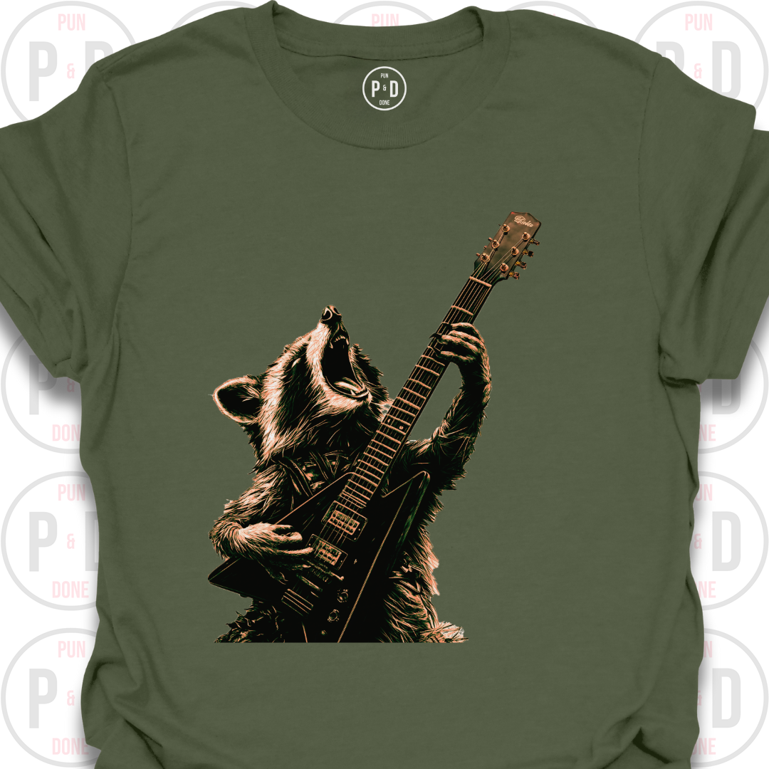 Guitar Hero Raccoon, T-Shirt