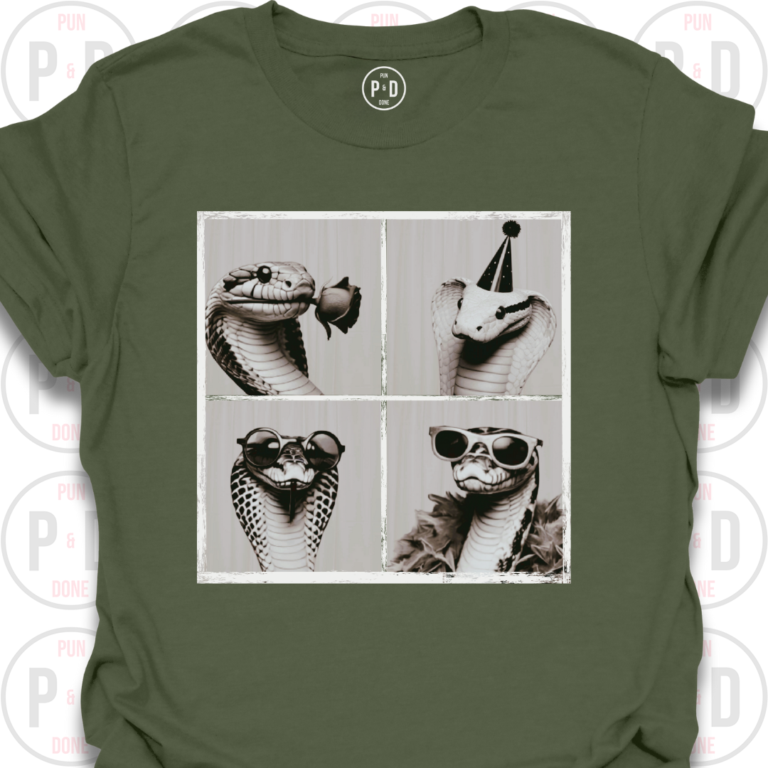 Retro Photobooth Snakes, T-Shirt