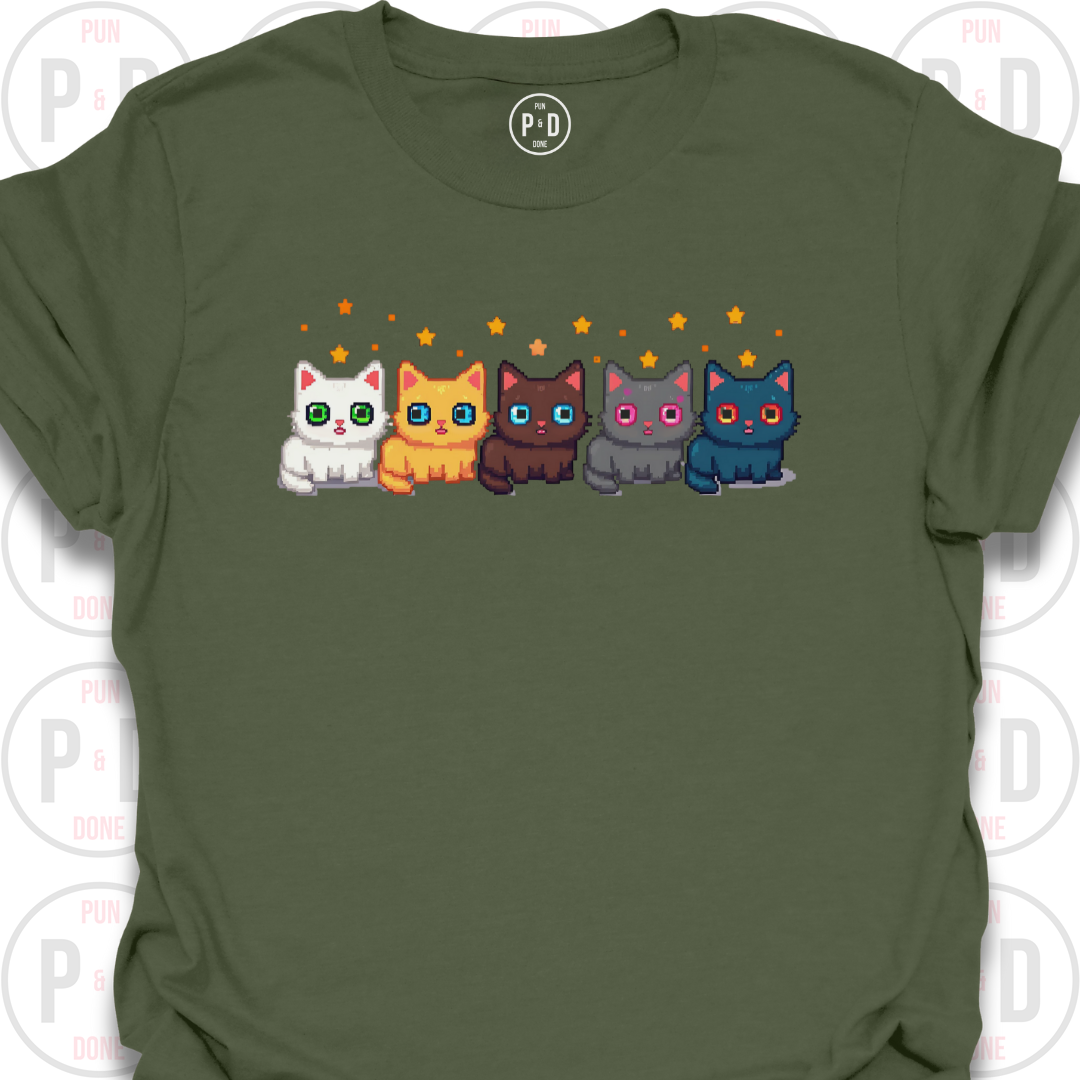 8-Bit Cats, T-Shirt