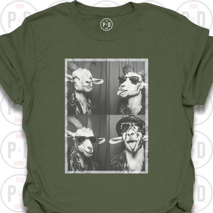 Retro Photobooth Goats, T-Shirt