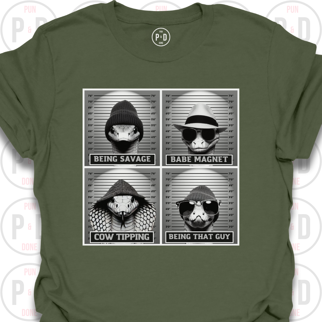 Mugshot Snakes, T-Shirt