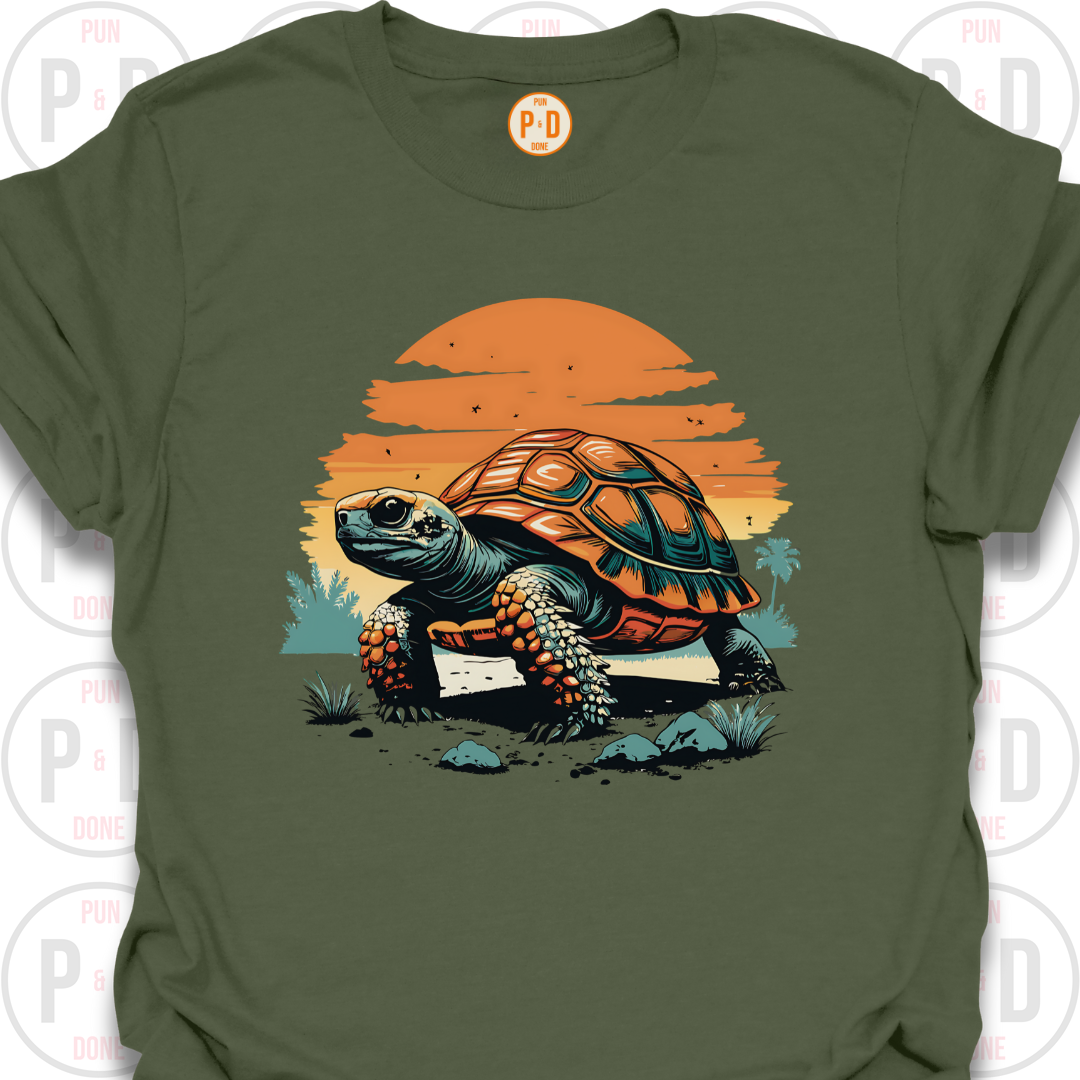 Tortoise Retro Sunset, T-Shirt