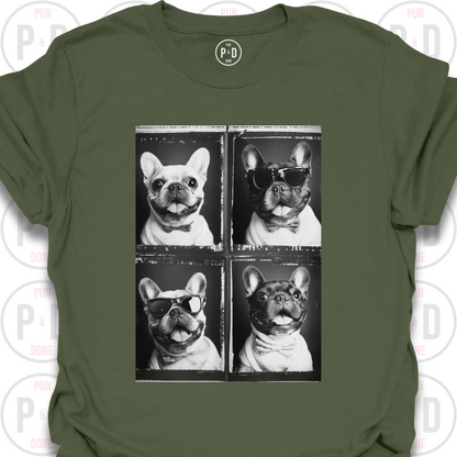 Retro Photobooth Happy Frenchies, T-Shirt