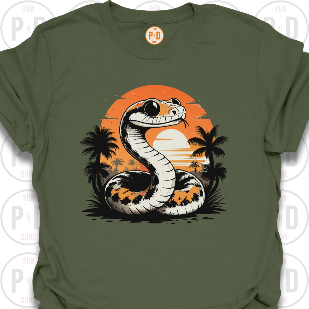 Snake Retro Sunset, T-Shirt
