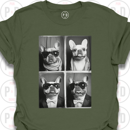 Retro Photobooth Fancy Frenchies, T-Shirt