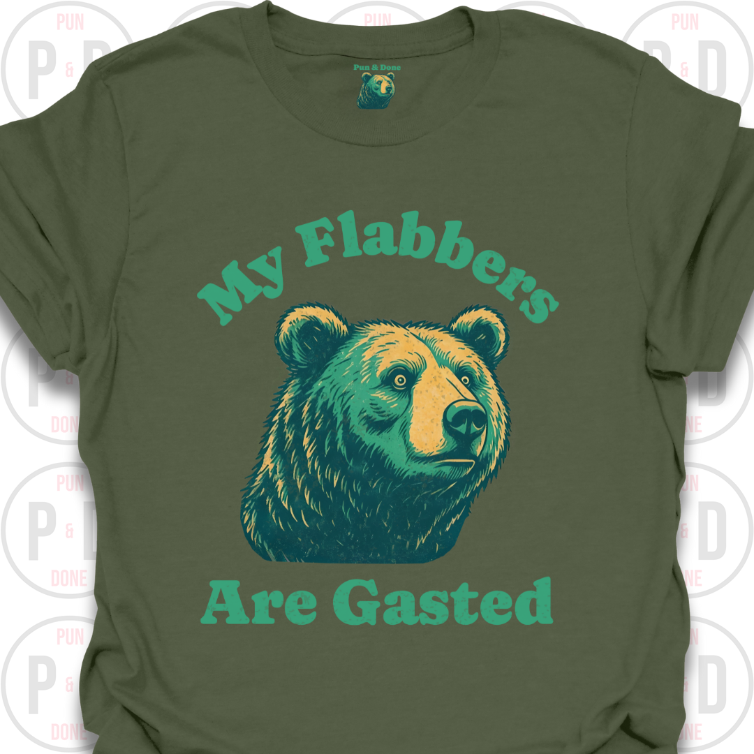 My Flabbers Are Gasted, Bear, T-Shirt (Distressed)