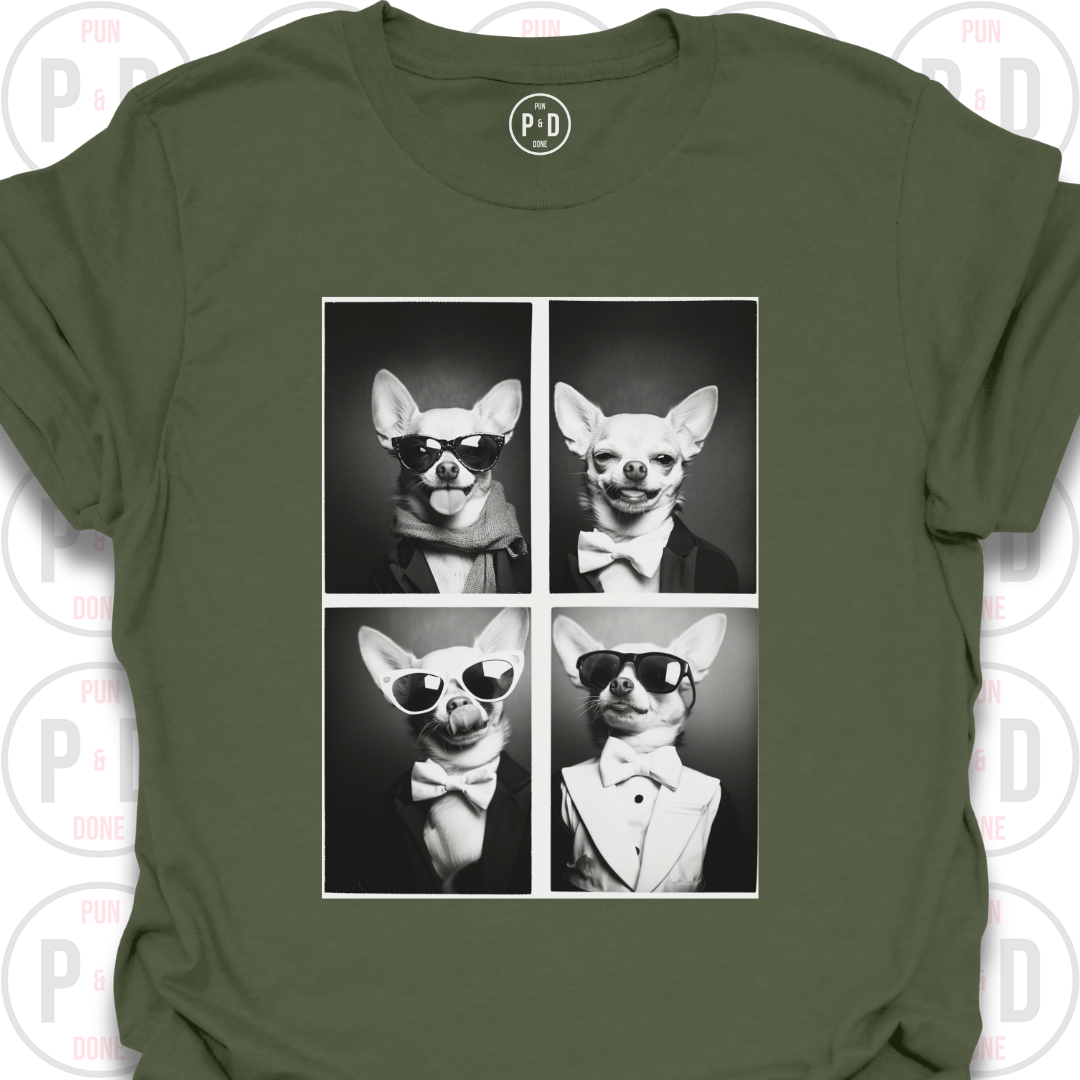 Retro Photobooth Chihuahuas, T-Shirt