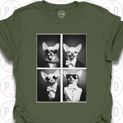Retro Photobooth Chihuahuas, T-Shirt