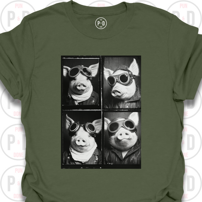 Retro Photobooth Pig, T-Shirt
