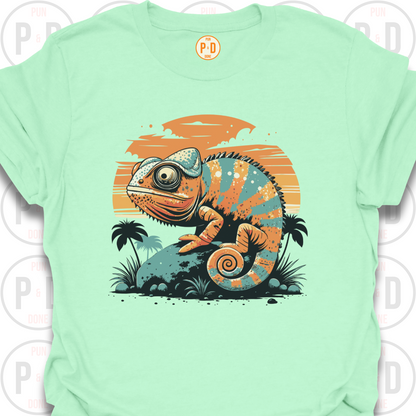 Chameleon Retro Sunset, T-Shirt