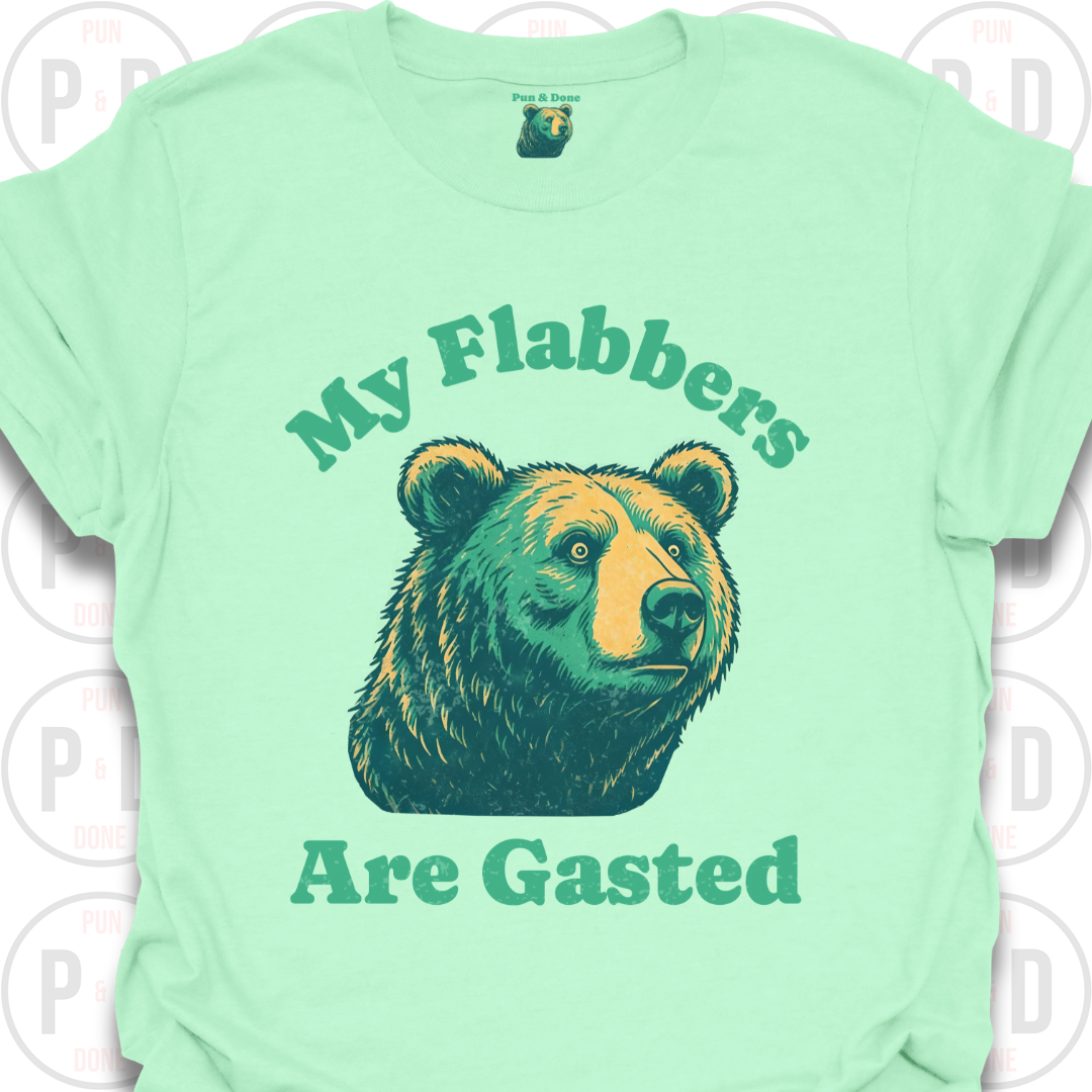 My Flabbers Are Gasted, Bear, T-Shirt (Distressed)