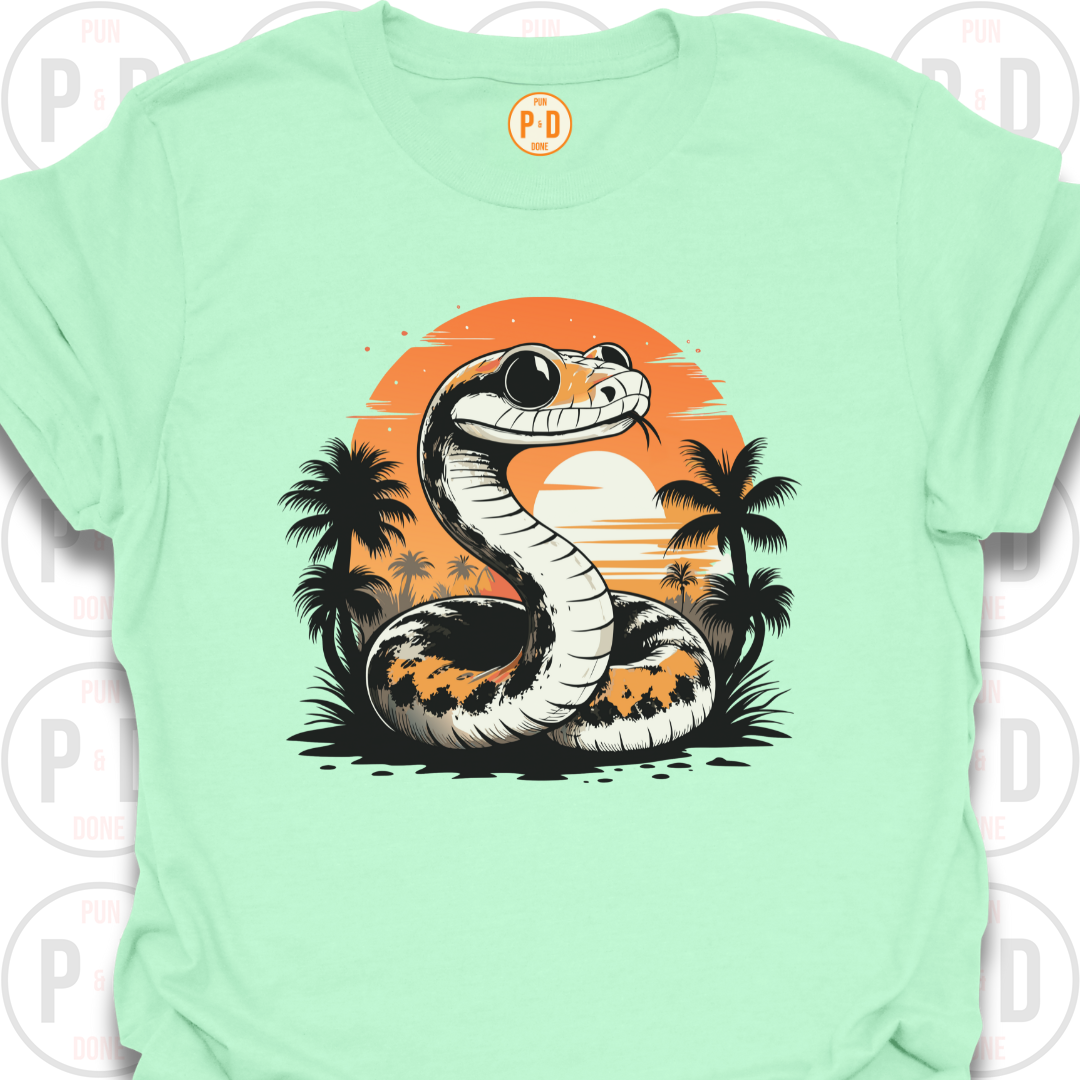 Snake Retro Sunset, T-Shirt