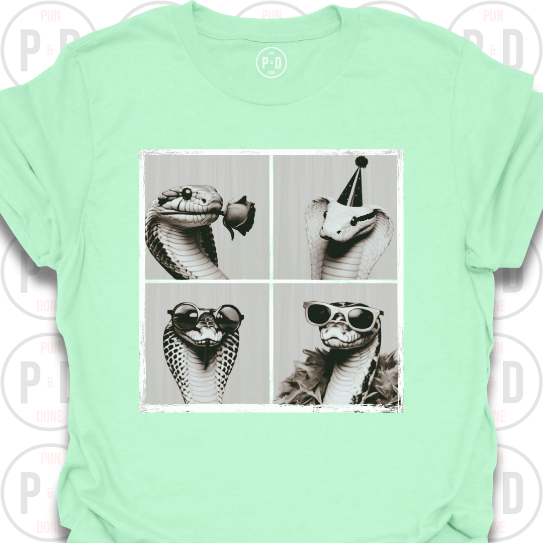 Retro Photobooth Snakes, T-Shirt