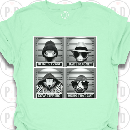 Mugshot Snakes, T-Shirt