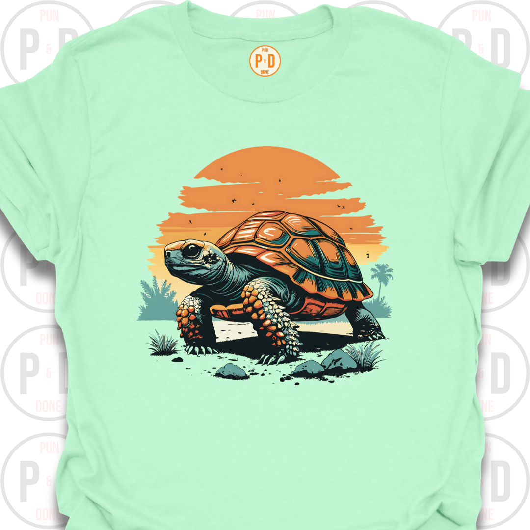 Tortoise Retro Sunset, T-Shirt