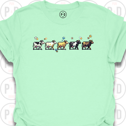 8-Bit Cows, T-Shirt