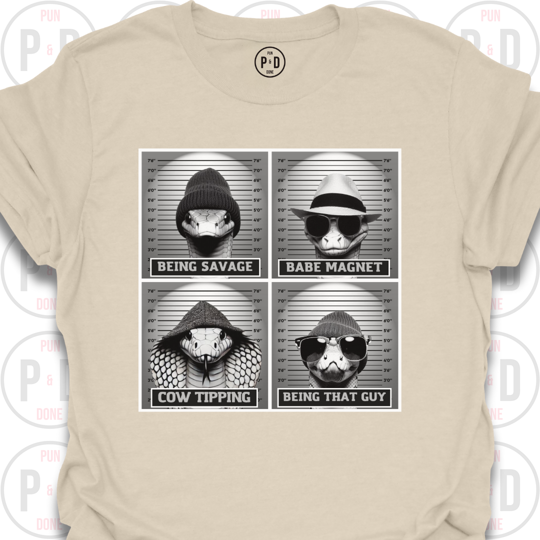 Mugshot Snakes, T-Shirt