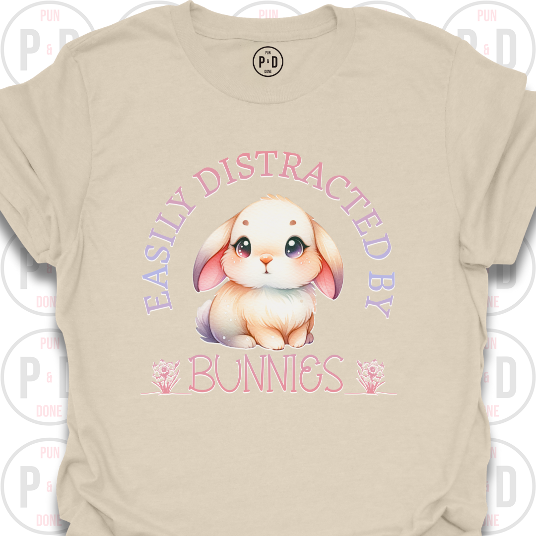 Easily Distracted by Bunnies, T-Shirt