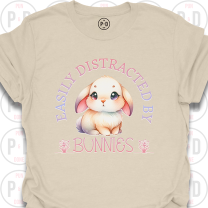 Easily Distracted by Bunnies, T-Shirt