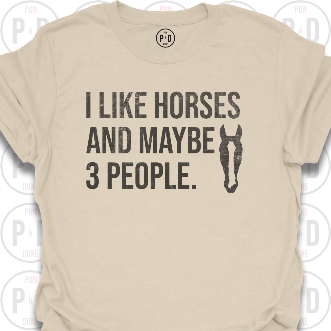 Horses and Maybe 3 People, 2D, T-Shirt (Distressed)