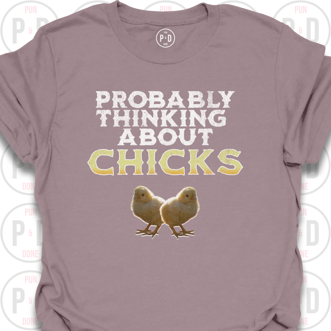 Probably Thinking About Chicks, T-Shirt