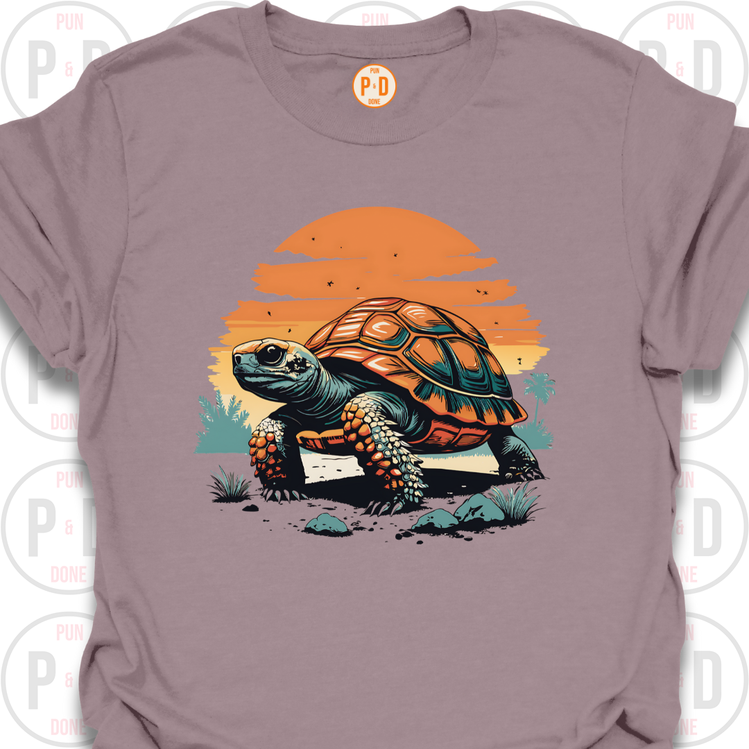 Tortoise Retro Sunset, T-Shirt