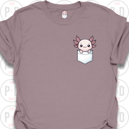 Peek-a-Boo Pocket, Axolotl, T-Shirt