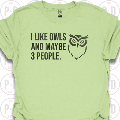 Owls and Maybe 3 People, T-Shirt (Distressed)