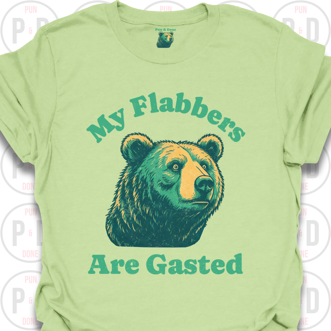 My Flabbers Are Gasted, Bear, T-Shirt (Distressed)