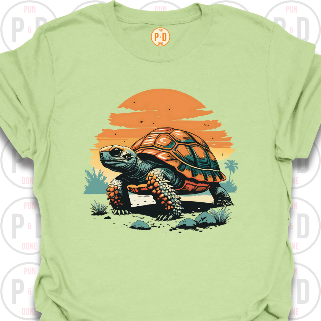 Tortoise Retro Sunset, T-Shirt
