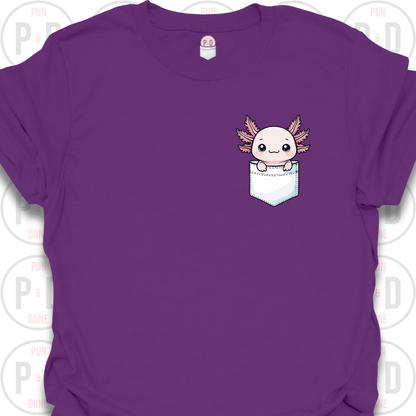 Peek-a-Boo Pocket, Axolotl, T-Shirt