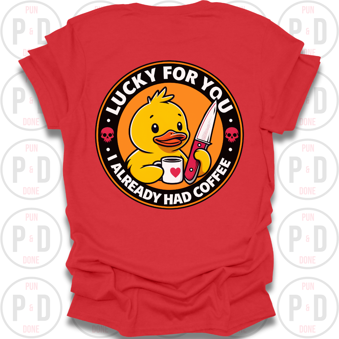 Lucky For You, Duck, T-Shirt (Front/Back)