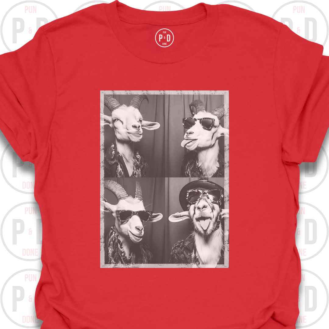 Retro Photobooth Goats, T-Shirt