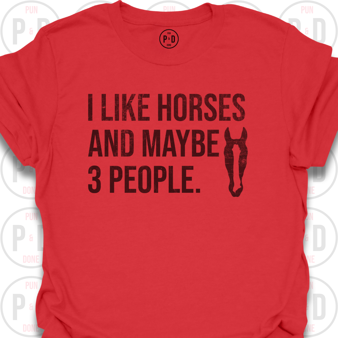 Horses and Maybe 3 People, 2D, T-Shirt (Distressed)