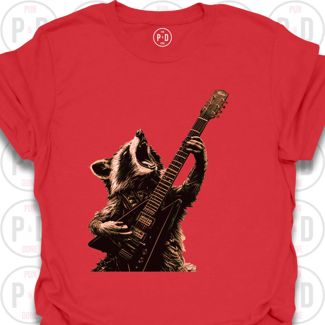 Guitar Hero Raccoon, T-Shirt