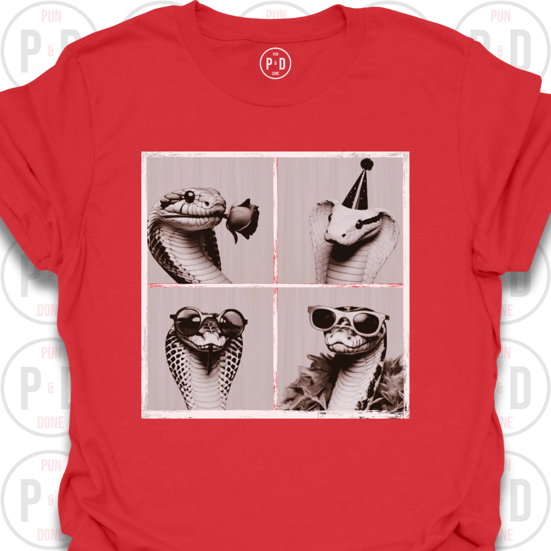 Retro Photobooth Snakes, T-Shirt