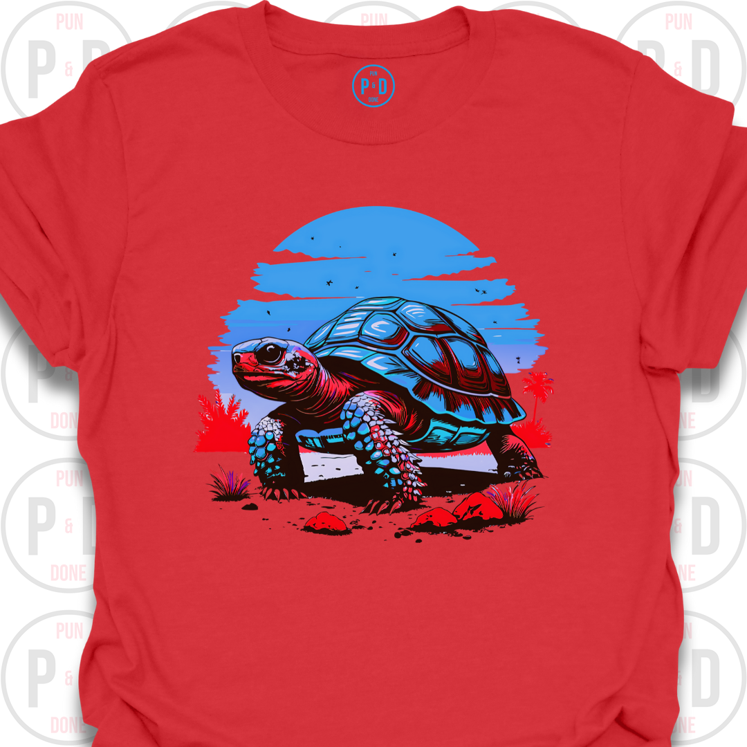 Tortoise Retro Sunset, T-Shirt