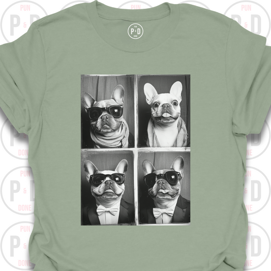 Retro Photobooth Fancy Frenchies, T-Shirt