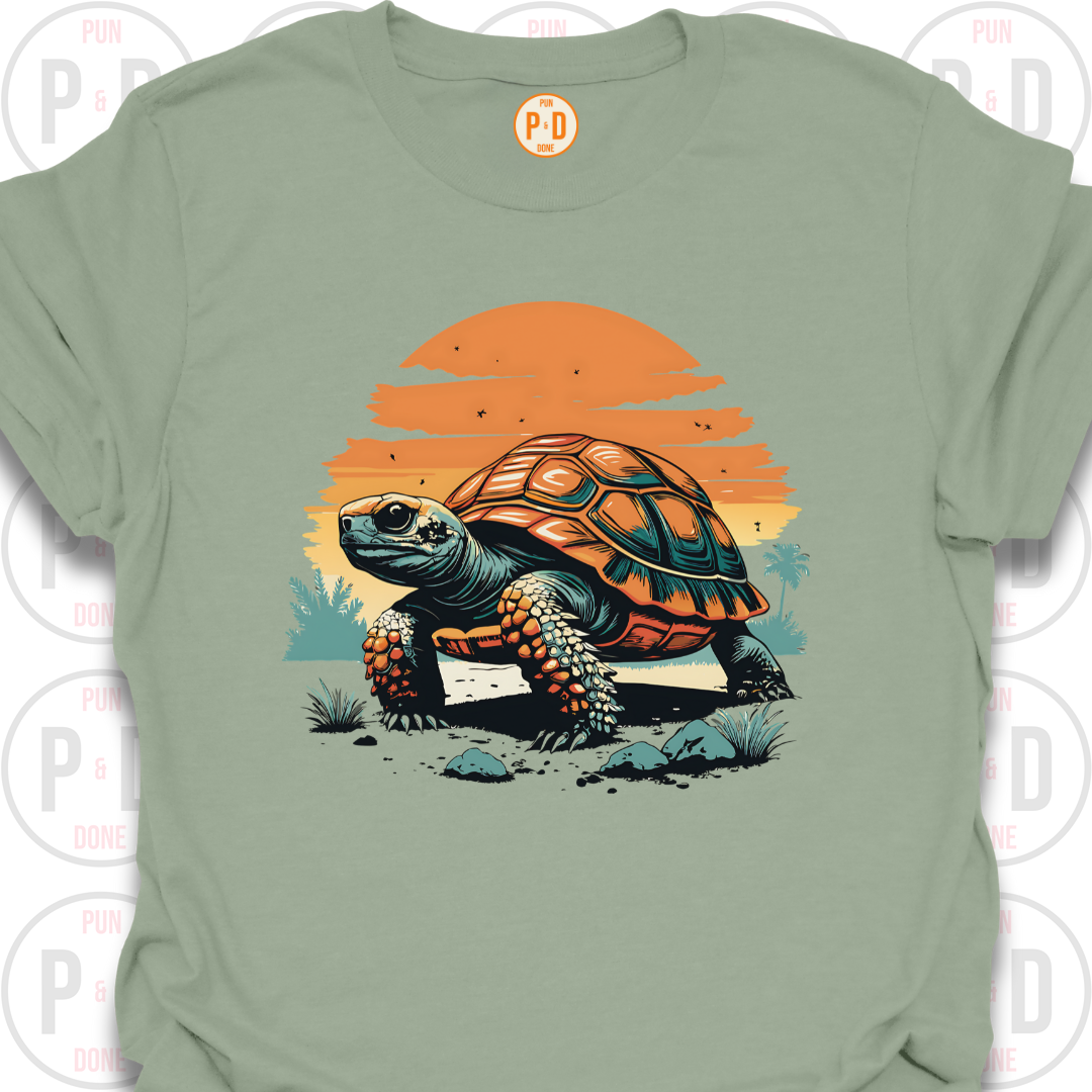 Tortoise Retro Sunset, T-Shirt