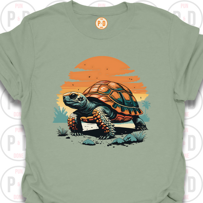 Tortoise Retro Sunset, T-Shirt